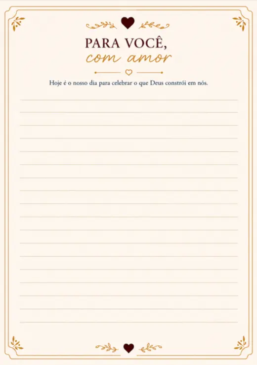 Carta de amor para o cônjuge